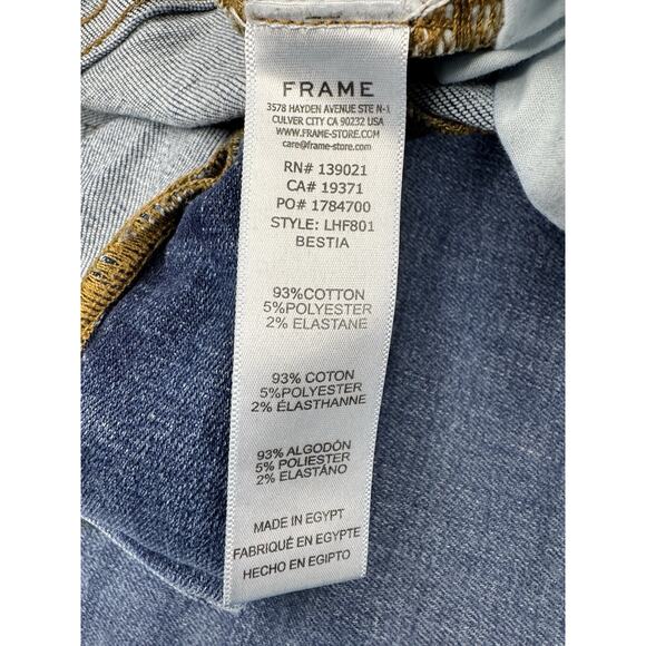 Frame Jeans Women's 32 Le High Flare Medium Wash Stretch Retro Boho Festival - Picture 9 of 13